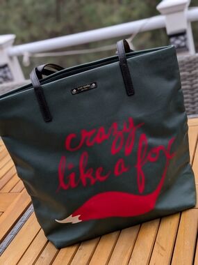 kate spade Forest Green 'Crazy Like a Fox' Tote